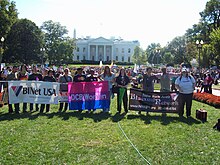 Bisexual activists at the 2009 National Equality March