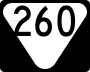 State Route 260 marker