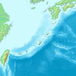 薩摩半島西方沖地震の位置（南西諸島内）