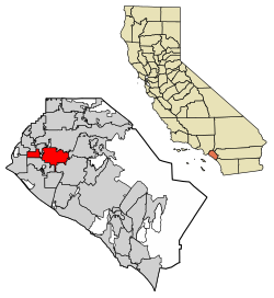 Location of Garden Grove in Orange County, California