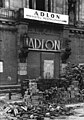 The ruined main entrance to the Hotel Adlon, 1950
