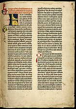 Gutenberg Bible (1451–1452). Black ink was used for printing books, because it provided the greatest contrast with the white paper and was the clearest and easiest color to read.