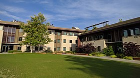 Dialynas and Sontag residence halls, contemporary buildings
