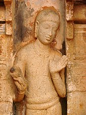 A granite sculpture on the walls of a temple