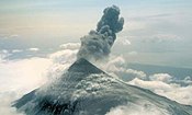 A view of the volcano's 1999 eruption.
