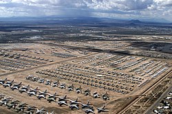 The 309th Aerospace Maintenance and Regeneration Group's "aircraft boneyard" located on the Davis–Monthan AFB