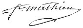 signature de Joseph Guingan de Saint-Mathieu