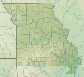 Map showing the location of George Washington Carver National Monument