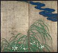 『風雨草花図』 右隻 (二曲一双) 酒井抱一 19世紀前半 東京国立博物館