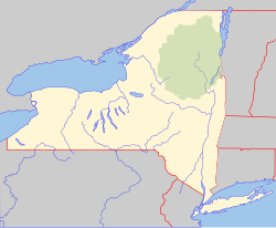 കയുഗ തടാകം is located in New York Adirondack Park
