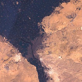 Satellietfoto van Caïro en omgeving
