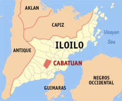 Map of Iloilo with Cabatuan highlighted
