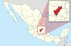克雷塔羅州在墨西哥的位置