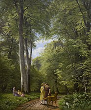 A Beech Wood in May near Iselingen Manor, Zealand, by Peter Christian Skovgaard, 1857
