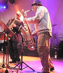 Oliver Lake (left) and Hamiet Bluiett performing in 2007