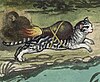 Illustration of a cat with an incendiary device strapped to its back