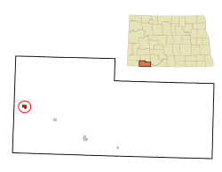 Location of Reeder, North Dakota