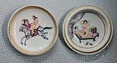 Erotic Chinese porcelain plate