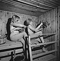 Image 14Using birch branches in a Finnish sauna, 1967 (from Nudity)
