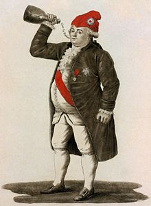 示威者冲入杜伊勒里宫，路易十六屈尊带上弗里吉亚无边便帽并向国家举杯祝酒(1792年6月20日)