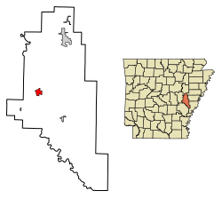 Location in Monroe County, Arkansas