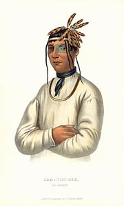 Caa-tou-see, an Ojibwe, from History of the Indian Tribes of North America