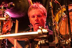 Phil Ehart performing with Kansas in 2012