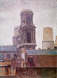 "The towers, Saint-Sulpice"「サン＝シュルピスに聳える塔」(1887)