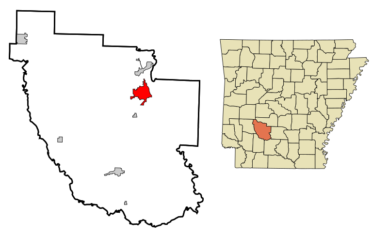 Fitxer:Clark County Arkansas Incorporated and Unincorporated areas Arkadelphia Highlighted.svg