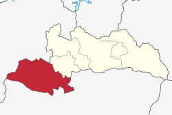 Ushetu District location in the Shinyanga Region