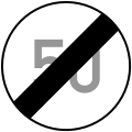 End of the maximum speed limit