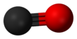 Ball-and-stick model of carbon monoxide