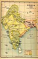 १७६५ में भारतीय उपमहाद्वीप का मानचित्र।