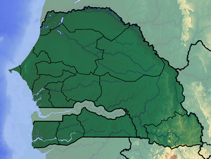 Феріо. Карта розташування: Сенегал