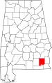State map highlighting Dale County