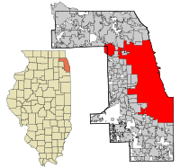 Chicago Illinoisin kartalla