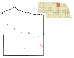 Location of Ewing, Nebraska