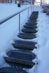 Подогревающаяся лестница в Тронхейме, Норвегия