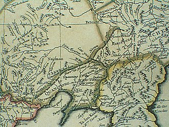 Carte francophone ancienne du nord-est de la Chine.