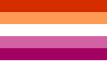 Five-stripes variant of orange-pink flag[41]