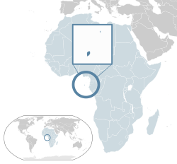 Location of Santo Tomas ug Prinsipe (dark blue) – in Africa (light blue & dark grey) – in the African Union (light blue)