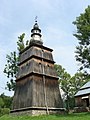 Hölzerner Glockenturm (erbaut 1817) in Turzańsk in Polen