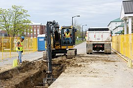 Open-trench water main replacement