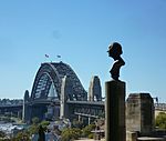 Portrait bust in Sydney unveiled by the Crown Prince and Princess of Denmark in 2005