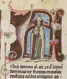 Chronicon Pictum, Saint Louis of Toulouse, Louis of Anjou, Bishop of Toulouse, House of Árpád, medieval, Hungarian chronicle, book, illumination, illustration, history