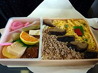 Japanese ekiben shiitake-meshi (椎茸めし)