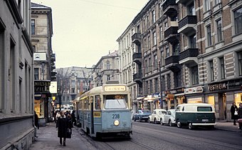 1971: tramvaj (proga Frogner) pri Frognerveien