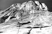 Royal Robbins on first ascent of Salathé Wall, El Capitan.