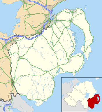 1922–23 Irish League is located in County Down