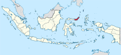 Location of North Sulawesi in Indonesia